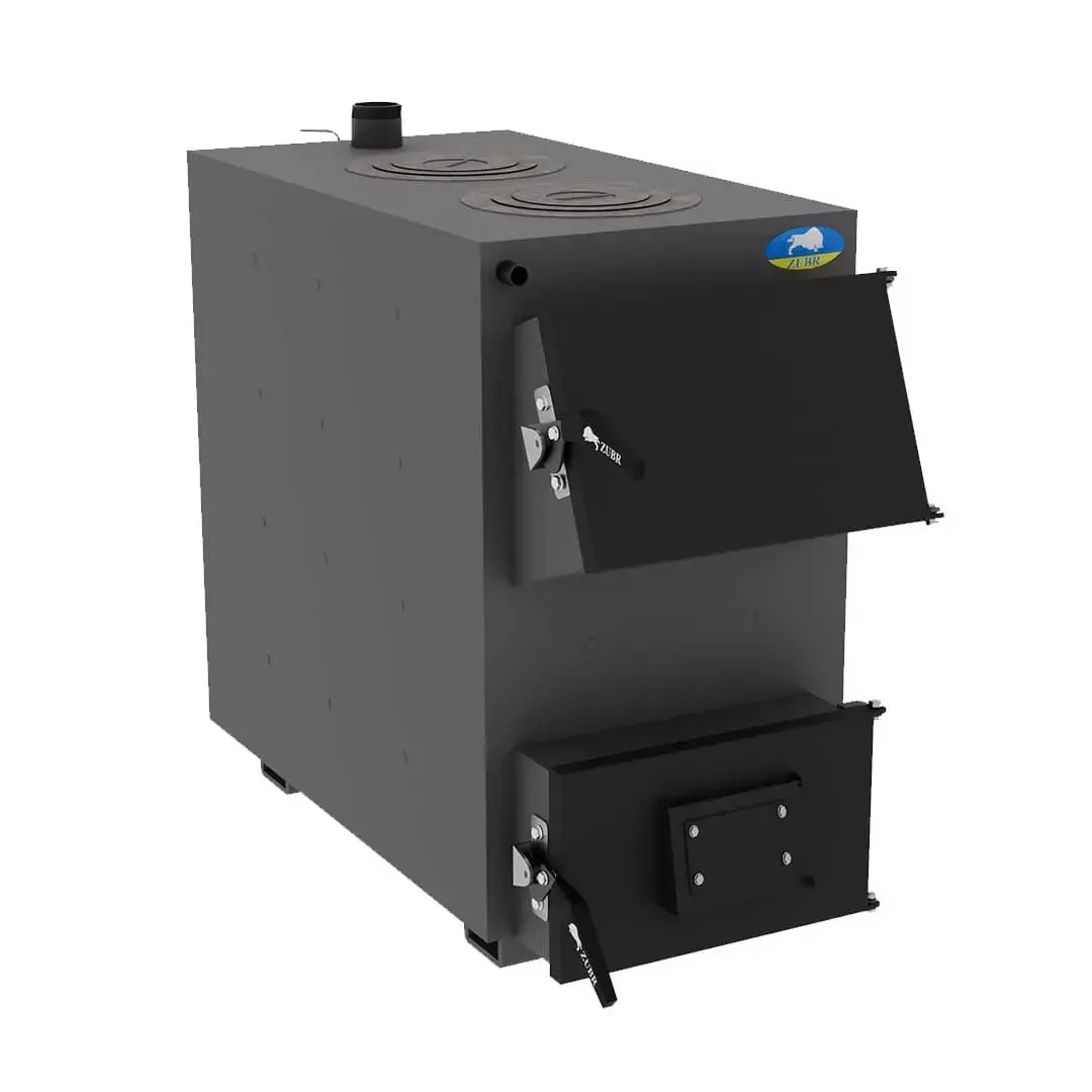 Котел твердотопливный с плитой Zubr Classic 20 кВт (zubr-classic20-pl)