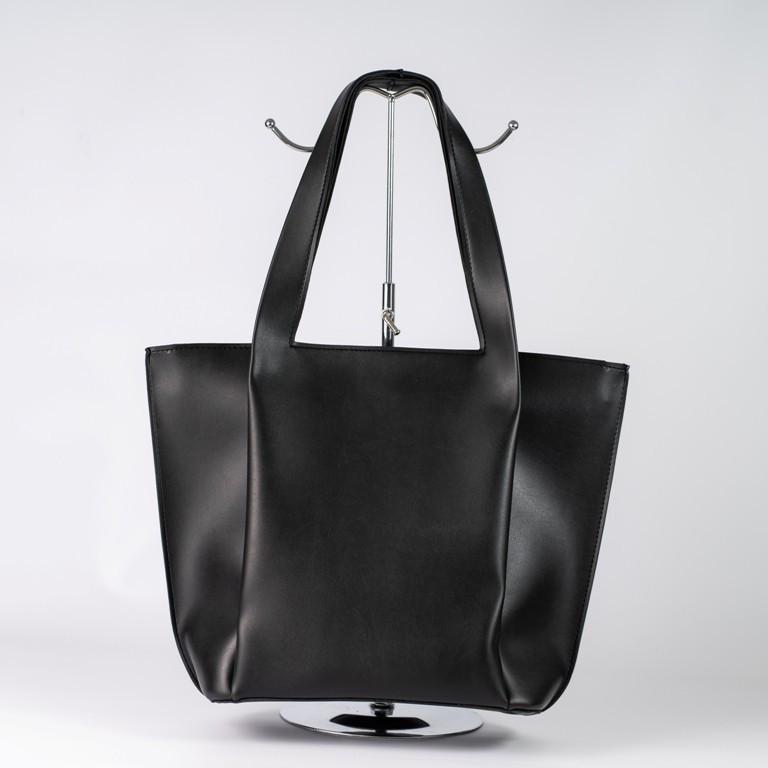 Сумка женская тоут из глаткой экокожи XENIA № 46-21 Черный - фото 1