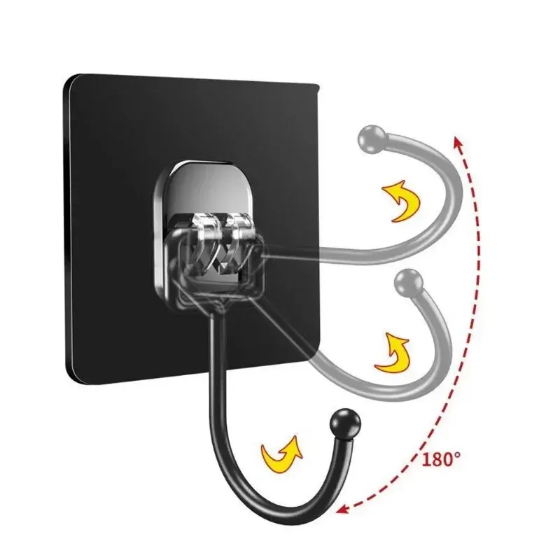 Крючок самоклеящийся с вращением на 180° Черный (2185148774) - фото 9