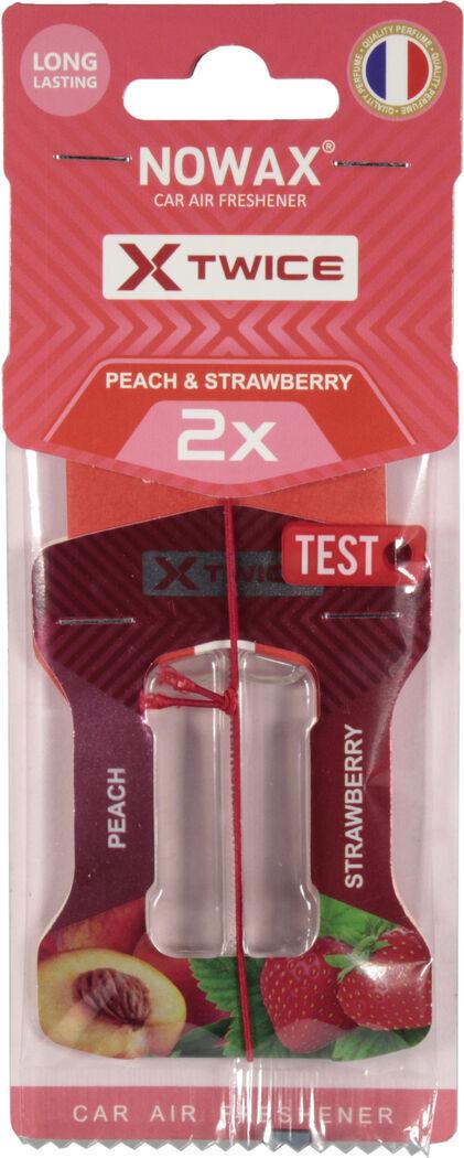 Ароматизатор для авто Nowax X Twice Strawberry & Peach на зеркало жидкий 5 мл (0312718)