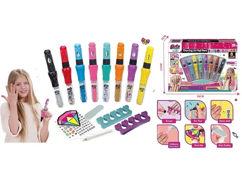 Набор маникюрный MBK 521 48/2 8 лаков-ручек/8 блесток/наклейки/2 бафа/2 разделителя/инструкция - фото 2 Набор маникюрный MBK 521 48/2 8 лаков-ручек/8 блесток/наклейки/2 бафа/2 разделителя/инструкция - фото 2