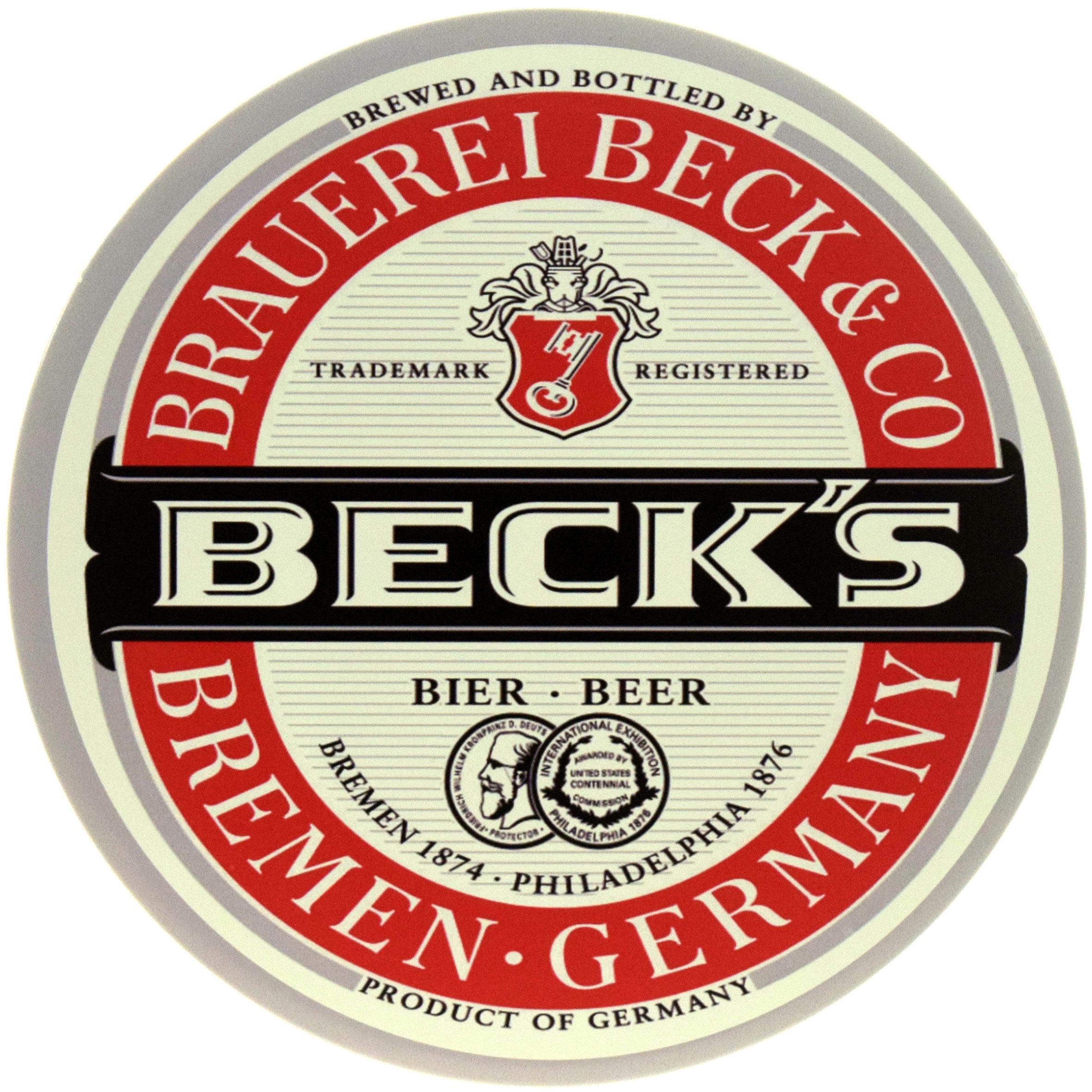 Табличка металева "Beck's" 30 см (ms-104639)