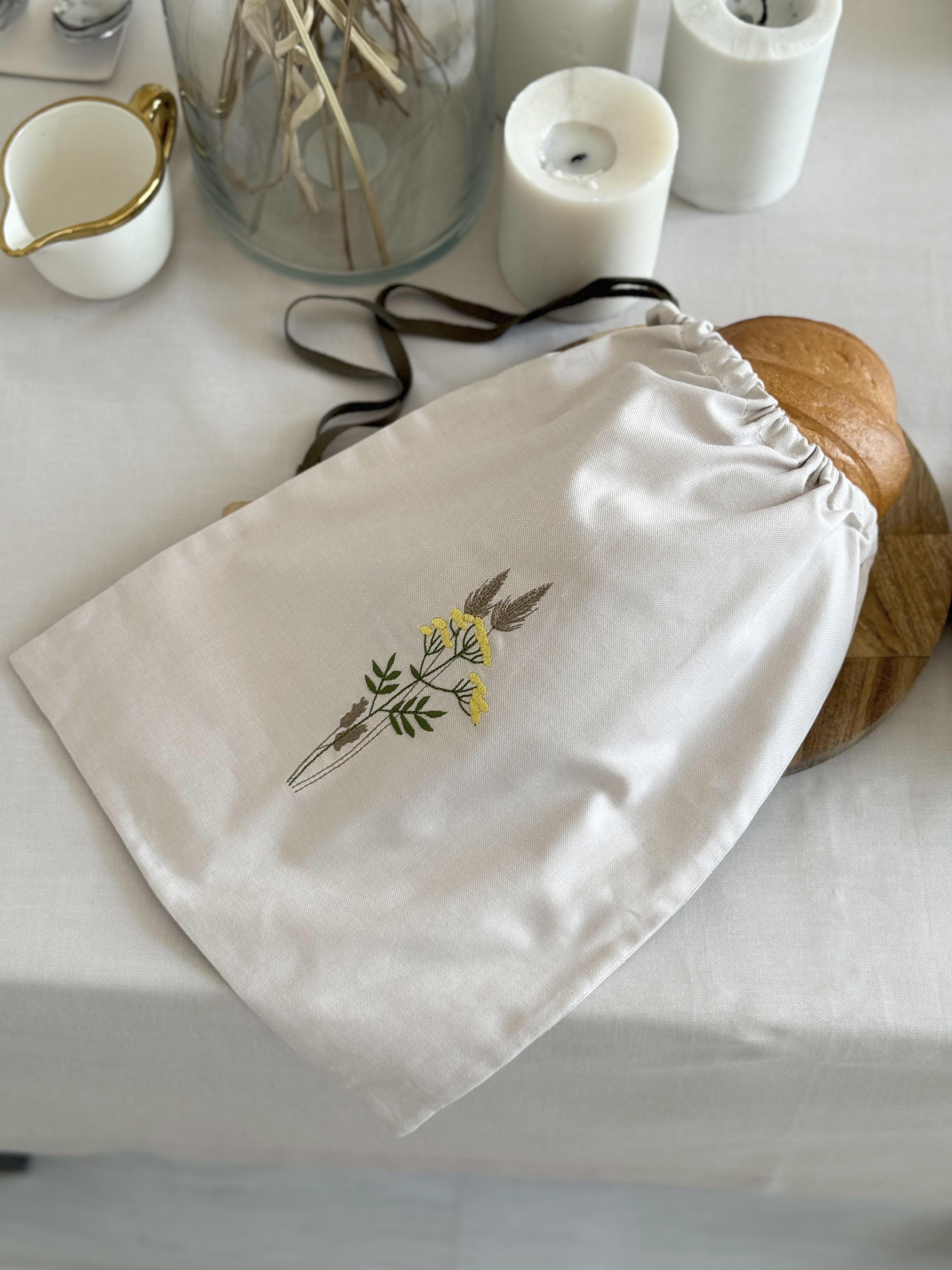 Мешочек для хлеба с вышивкой Пижма 30х40 см (29926093)