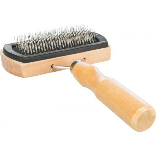 Пуходерка Trixie для собак з дерев'яною ручкою та захисними кульками 10/18 см - фото 3 Пуходерка Trixie для собак з дерев'яною ручкою та захисними кульками 10/18 см - фото 3