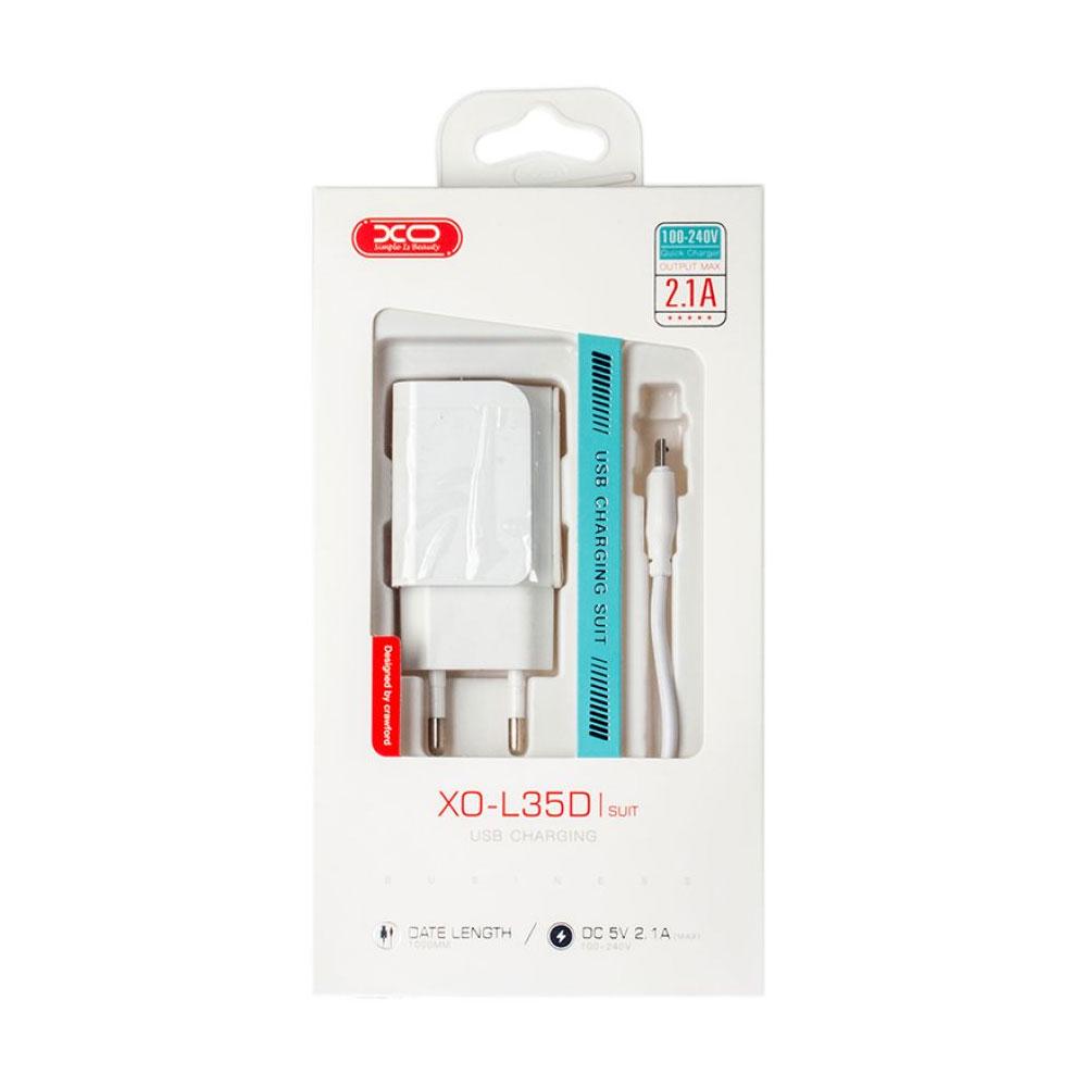 Сетевое зарядное устройство Xo L35D 2.1A/2USB Type-C White (59410-0616) - фото 2