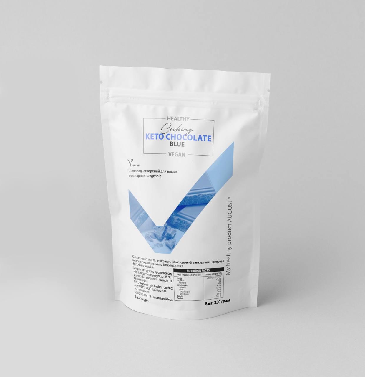 Шоколад Кето cooking blue My healthy product August 250 г