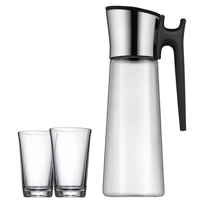 Графин для воды с ручкой Basic WMF + стаканы 0,25/1,5 л Черный (33546812)