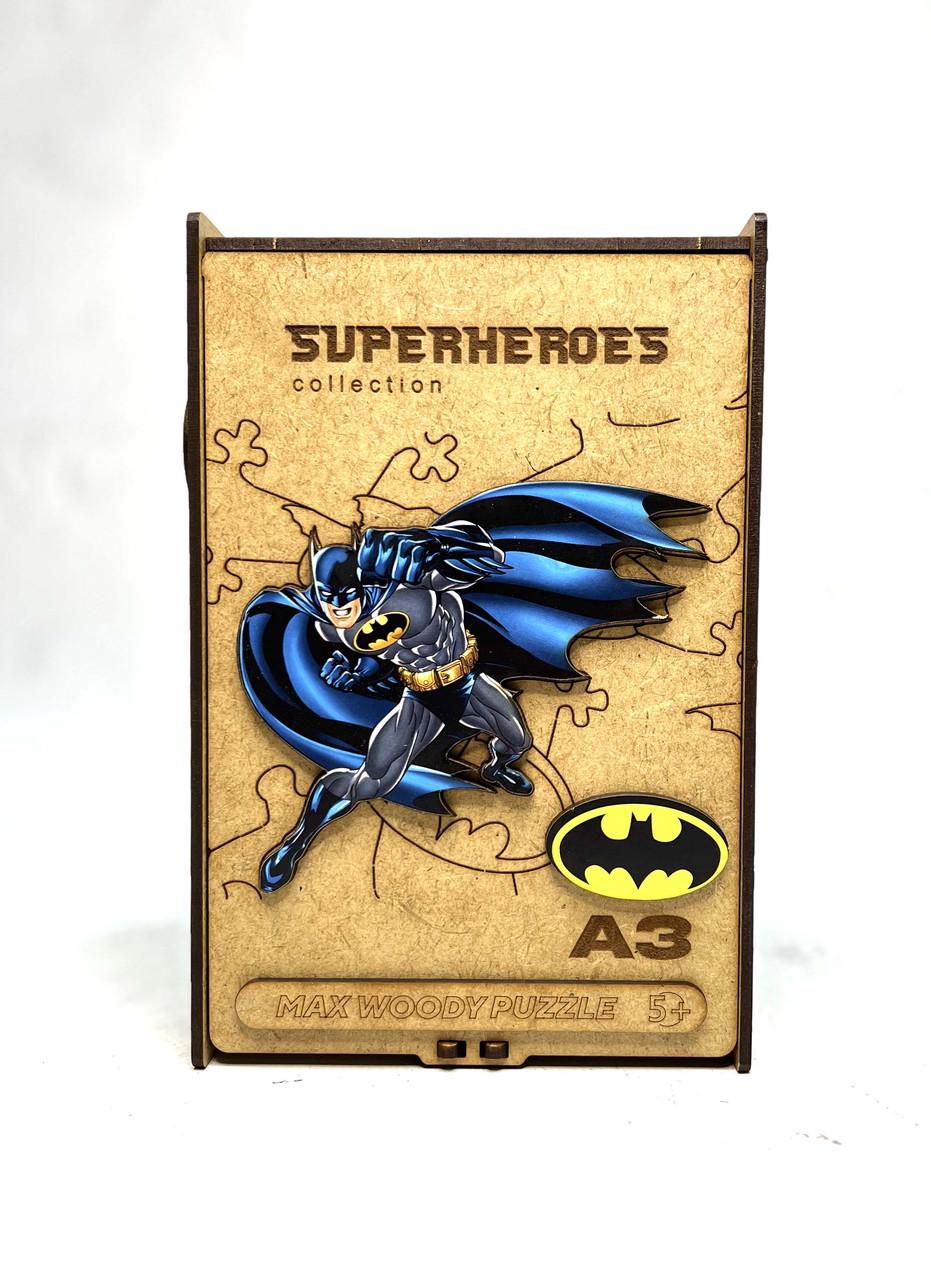 Пазл фигурный Max Woody Бетмен A3 80 деталей