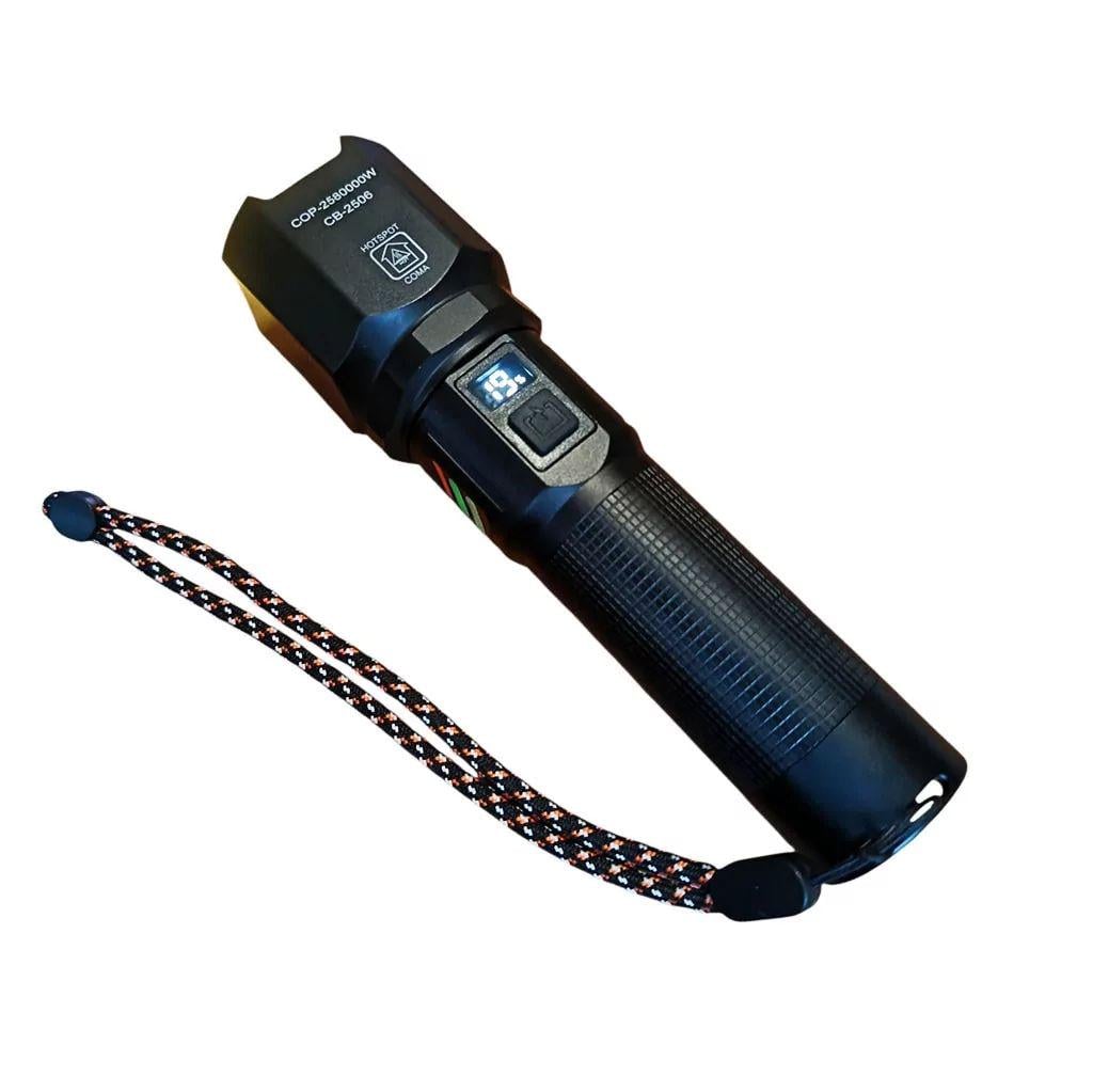 Фонарь ручной аккумуляторный Coba CB 2506 26650/3×AAA с PowerBank 5 режимов света алюминий (3a5caf7e)