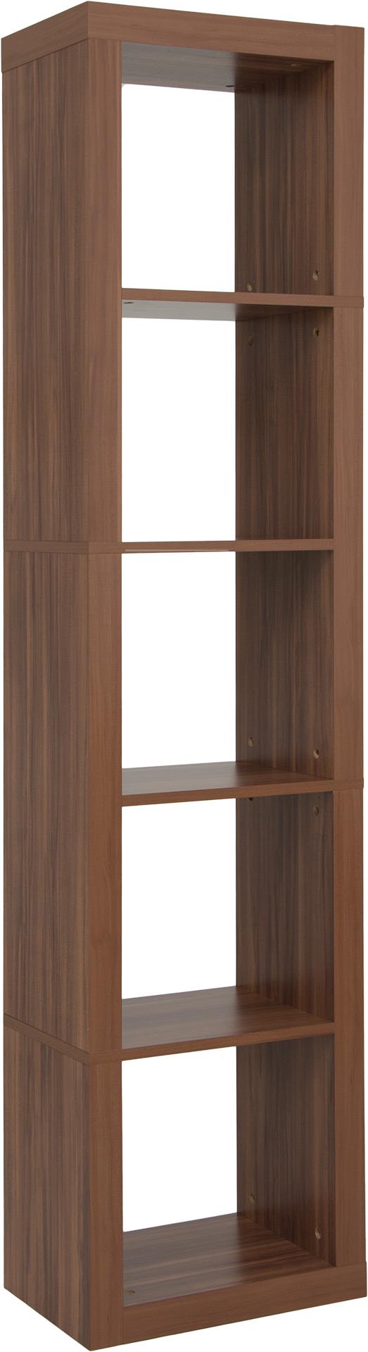 Шафа для книг Микс 1х5 1854х438х290 мм товщина корпусу 50 мм Горіх