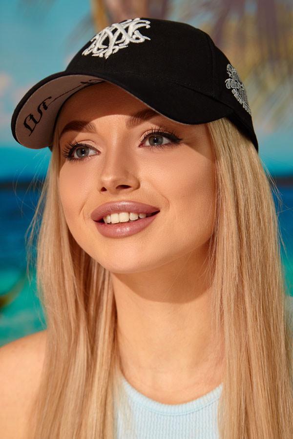 Бейсболка с вышивкой Braxton Wolf-M унисекс Черный/Серый (1300)