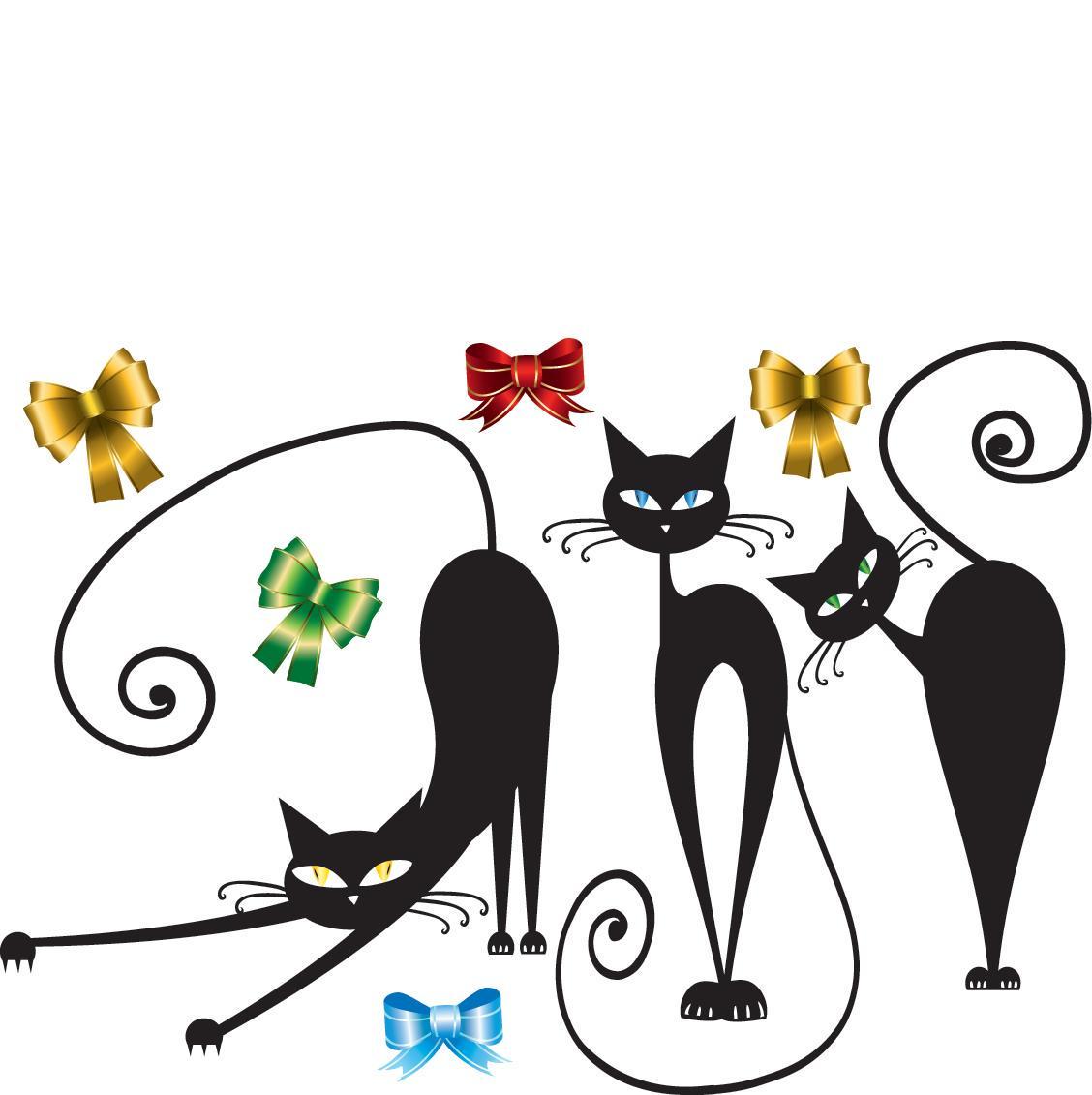 Декоративная наклейка Арт-Декор 21 Черные кошки 50х70 см (2000000483771)