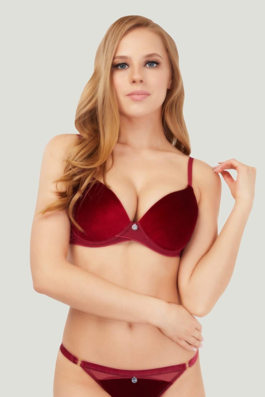 Бюстгальтер push-up Marc&Andre 80C Бордовый (71307)