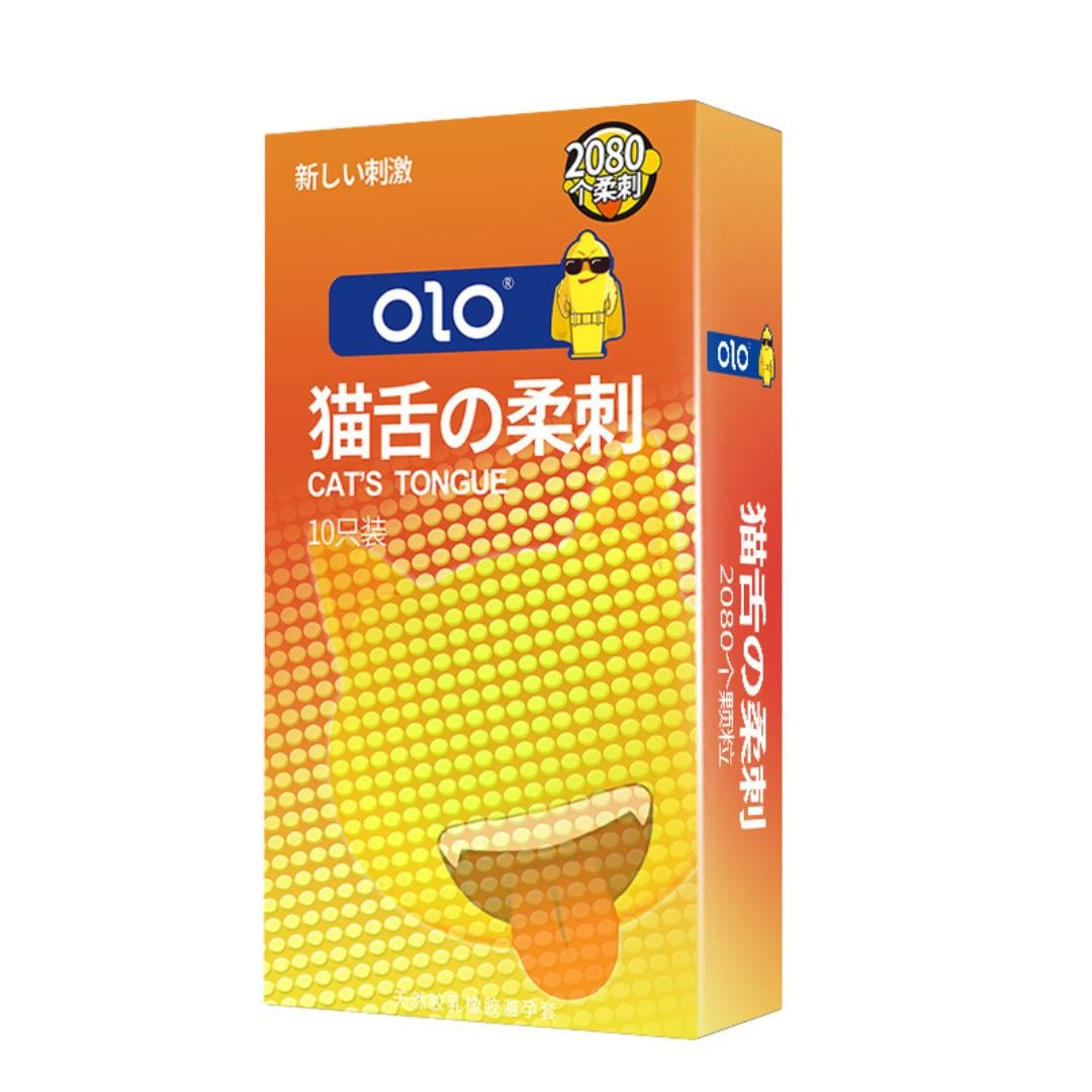 Презервативы с пузырьками OLO и эффектом шершавого языка 10 шт. (OLO206684)