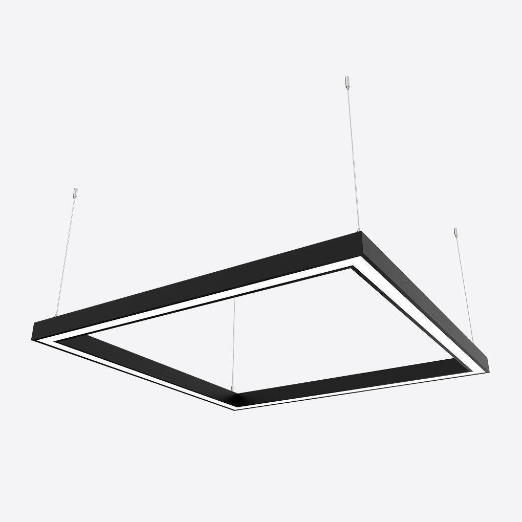 Светильник светодиодный X-LED дымчатый 80 Вт квадрат 440x440x43 мм Черный (LSNK-80db) - фото 1