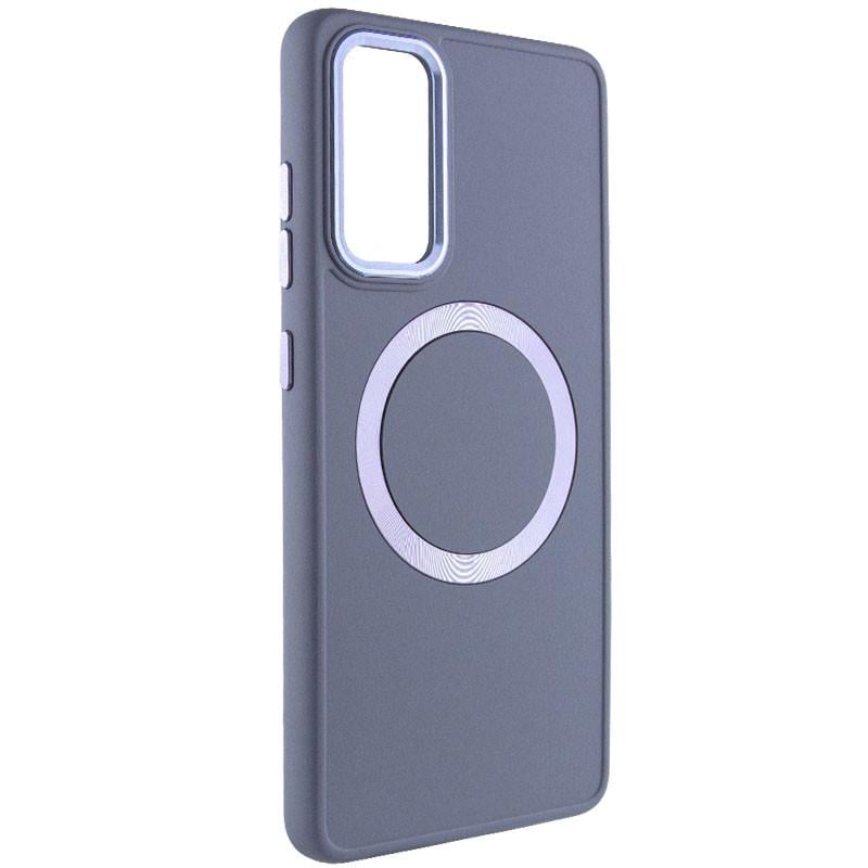 Противоударный TPU Чехол Bonbon Metal Style with MagSafe для Samsung Galaxy S22 Серый / Lavender