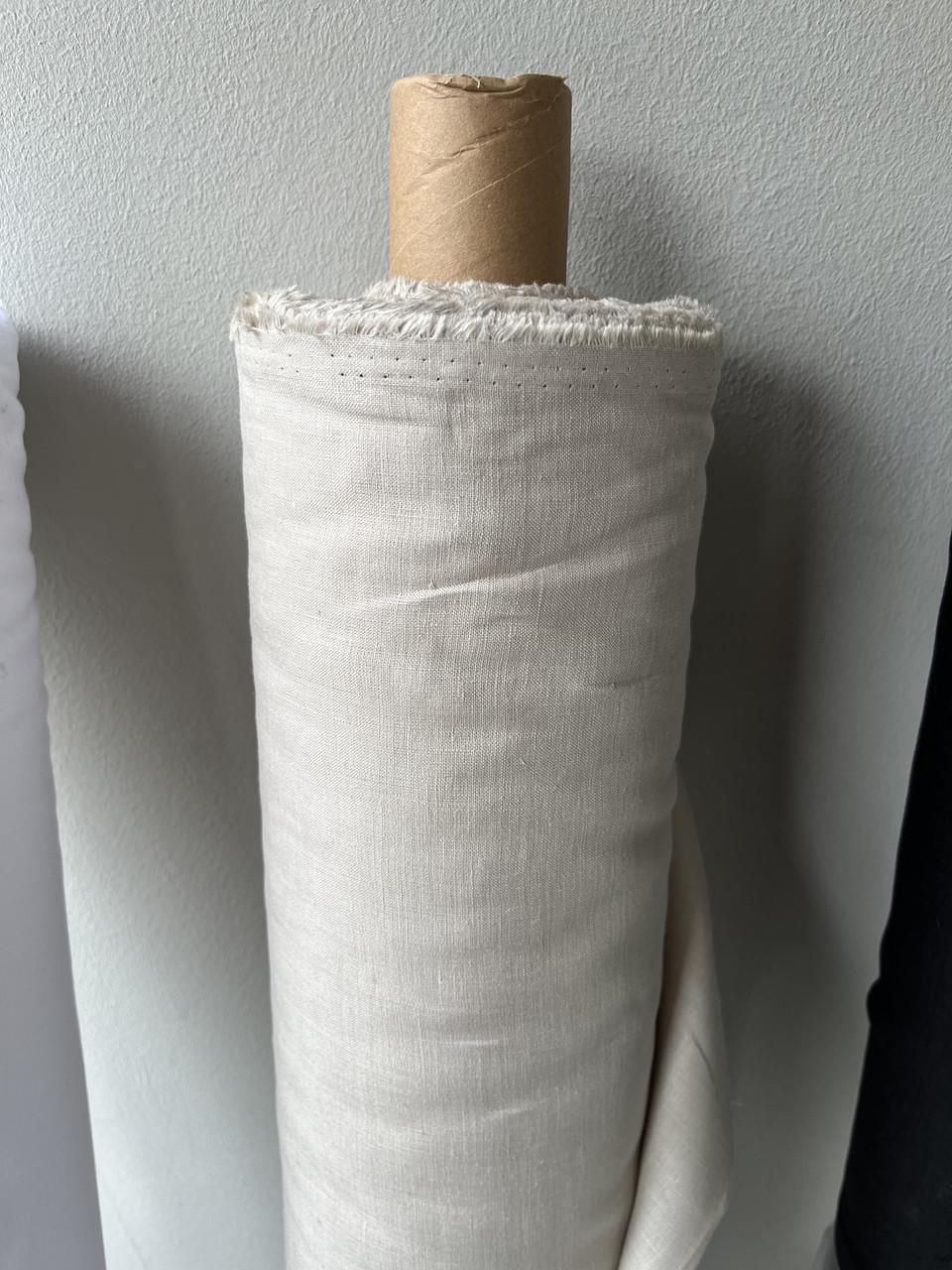 Ткань LINEN PLUS 56% лен 44% вискоза 143 см 530 Светло-серый - фото 3