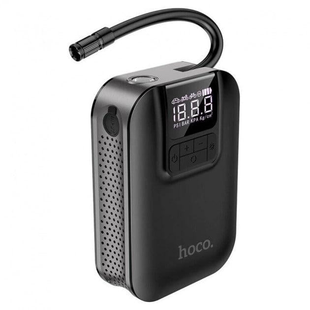 Насос автомобильный Hoco S53 Breeze Portable Smart Air Pump 2500 mAh Black (6931474750136) - фото 1