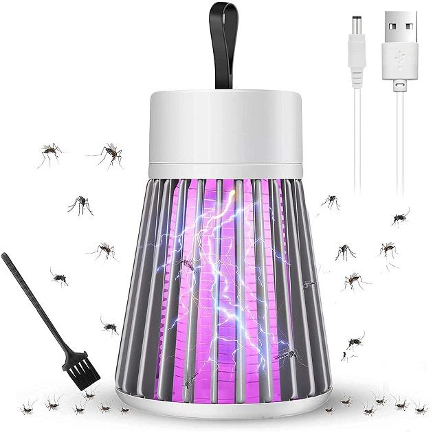 Ловушка-лампа от насекомых Mosquito killing Lamp YG-002 от USB с LED подсветкой Серый - фото 2