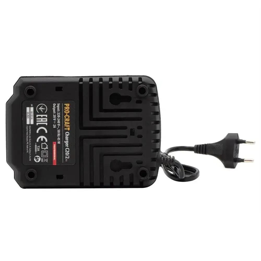 Набір акумуляторів ProCraft PBC set1 20 В 2 А/год 2 шт. із зарядкою (000017650) - фото 5