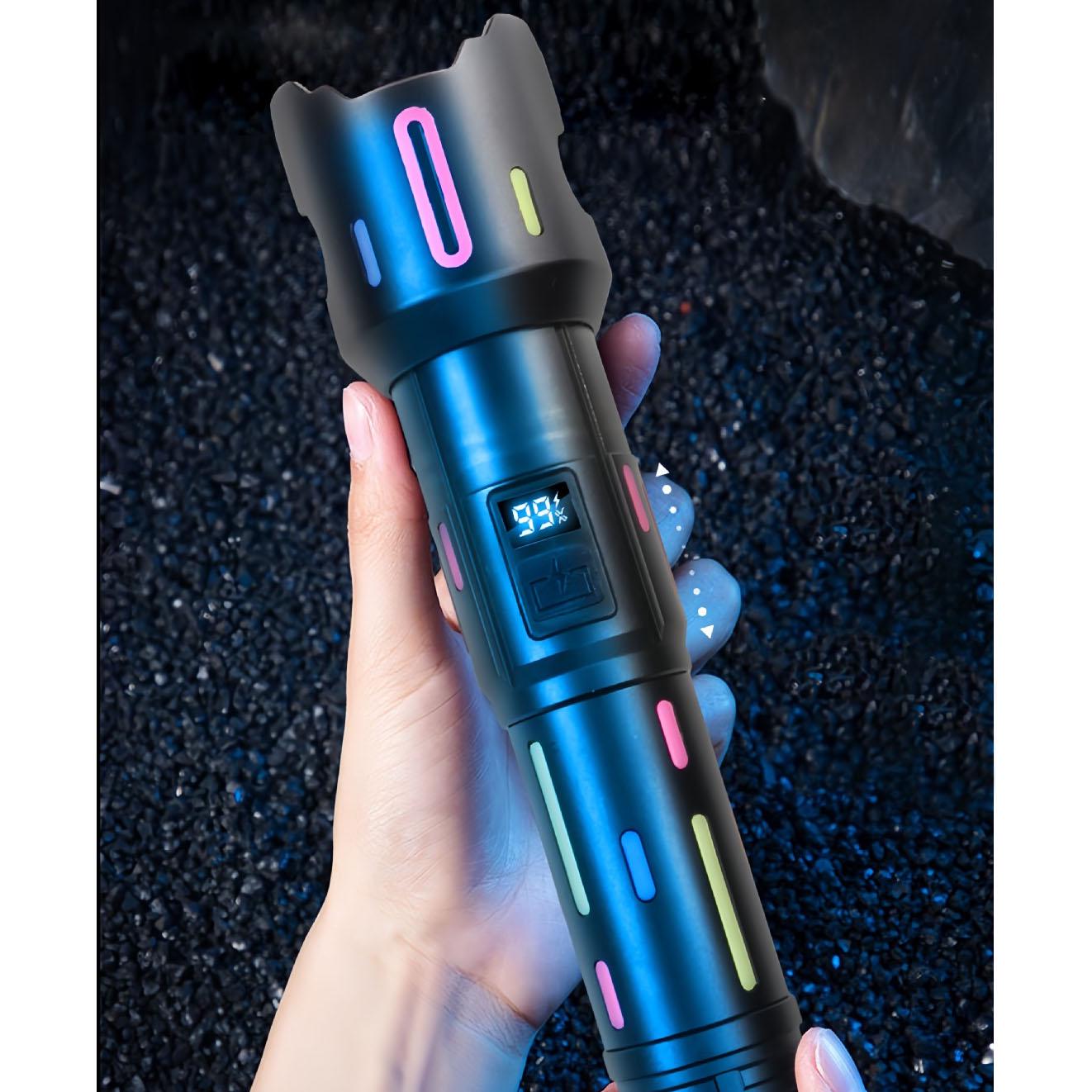 Фонарь Night Vision Fluorescence BL-2405-TG индикация заряда 1x26650 power bank Type-C - фото 15