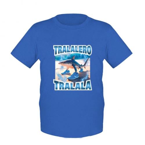 Футболка детская Tralalero Tralala meme 140 см Синий (19361234-5-211304-M)