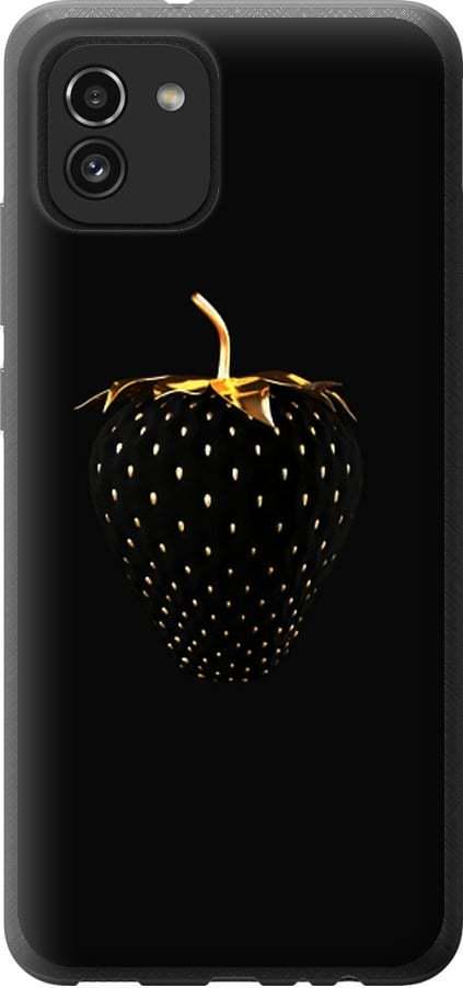 Чехол на Samsung Galaxy A03 A035F Черная клубника (3585b-2499-42517)
