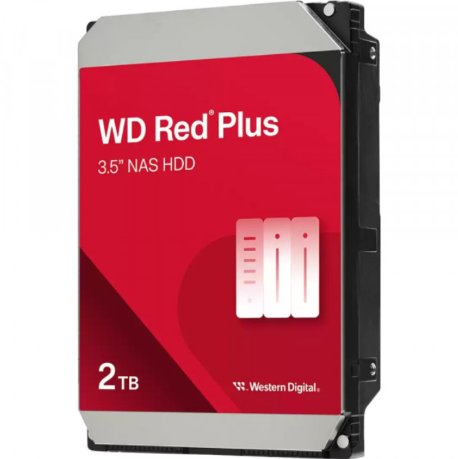 Жесткий диск HDD WD RED Plus 2TB 5400rpm 64M SATAIII (WD20EFPX)