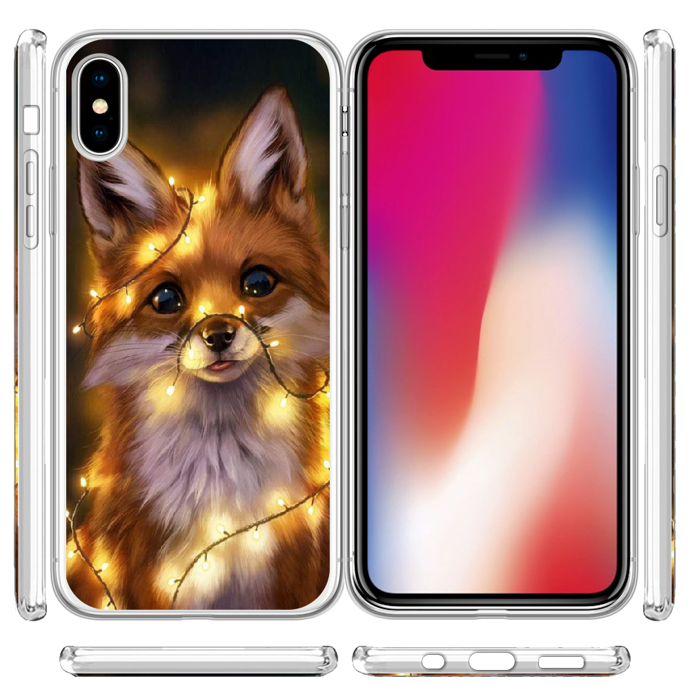 Чохол Boxface iPhone X Різдвяна Лисичка Прозорий силікон (32139-up2399-32139) - фото 3