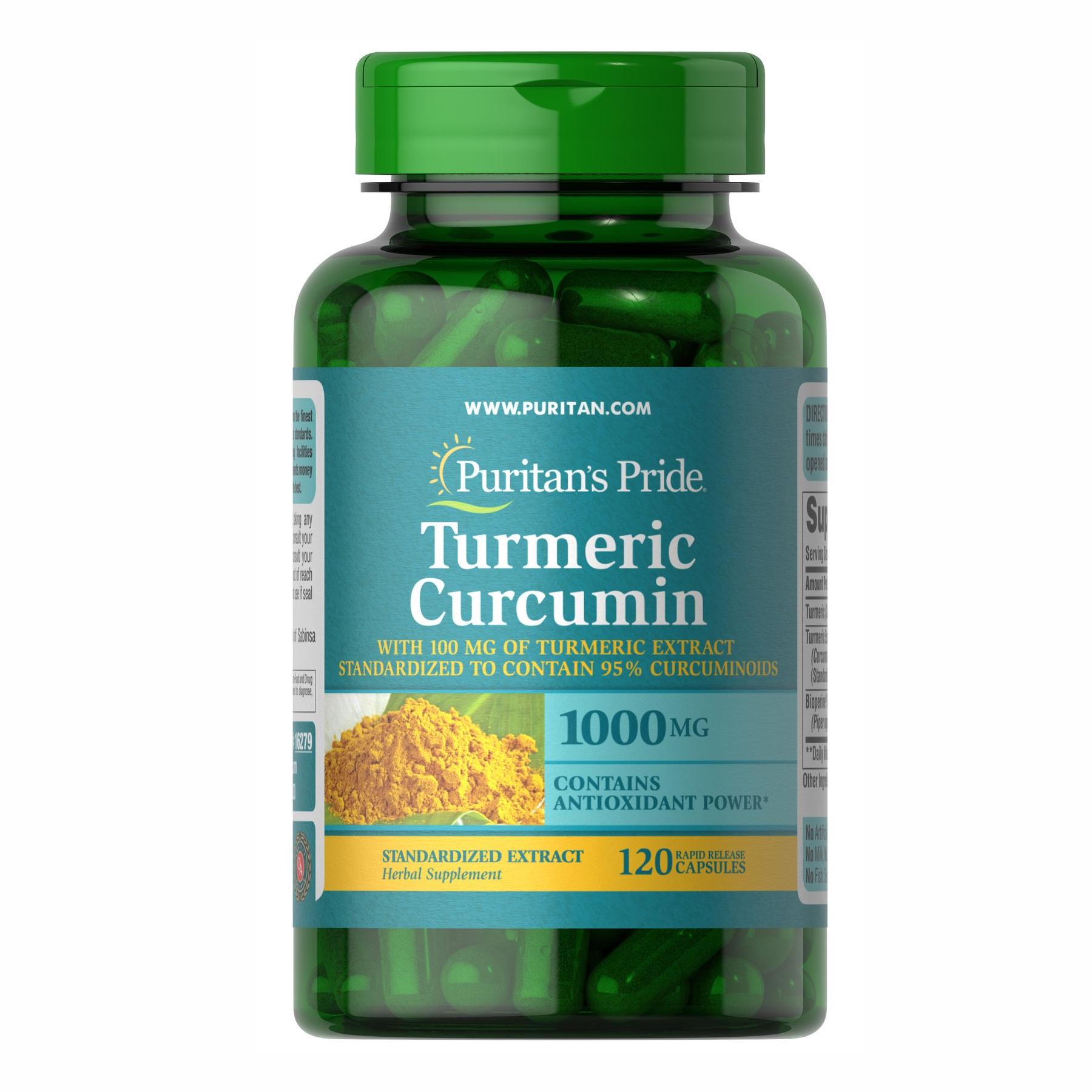 Натуральна добавка Turmeric Curcumin 1000 Mg With Bioperine 5 mg 120 capsules (100-47-9894000-20)