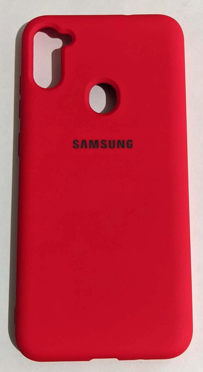 Силіконовий чохол Silicone Case для Samsung M11/M115 червоний - фото 1