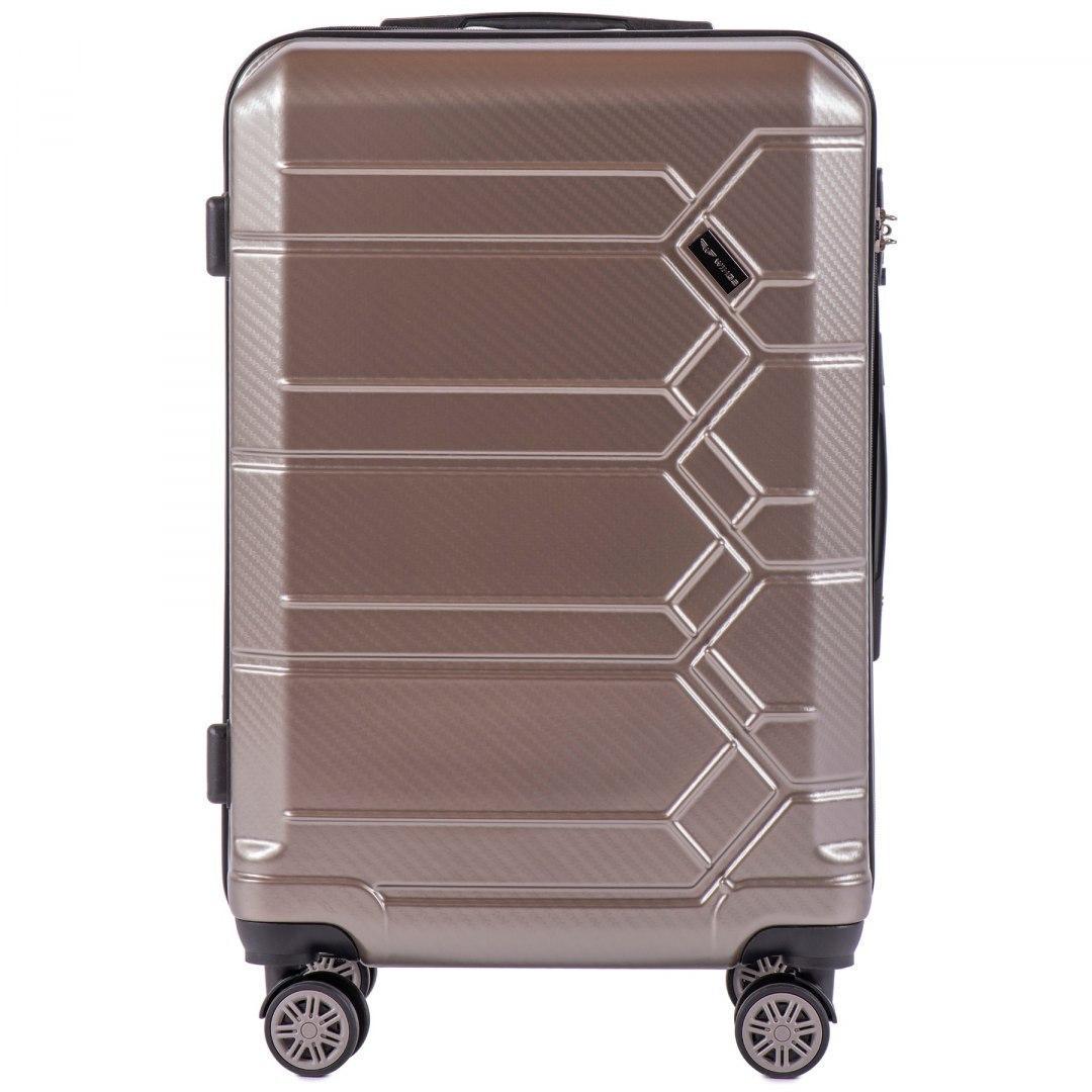 Валіза Wings PC 185 середня полікарбонат 57 л на 4 здвоєних колесах Бронзовий