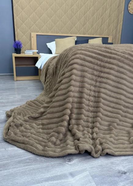 Покрывало VIP Шарпей в полоску 200х230 см Какао (87-144) - фото 5 Покрывало VIP Шарпей в полоску 200х230 см Какао (87-144) - фото 5