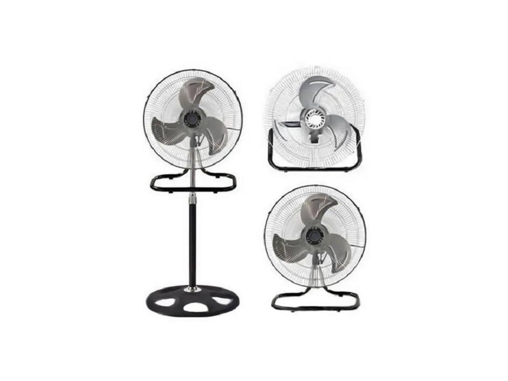 Вентилятор Rainberg 3в1 с 3 скоростями Черно-серебристый (RB-1801) - фото 3 Вентилятор Rainberg 3в1 с 3 скоростями Черно-серебристый (RB-1801) - фото 3