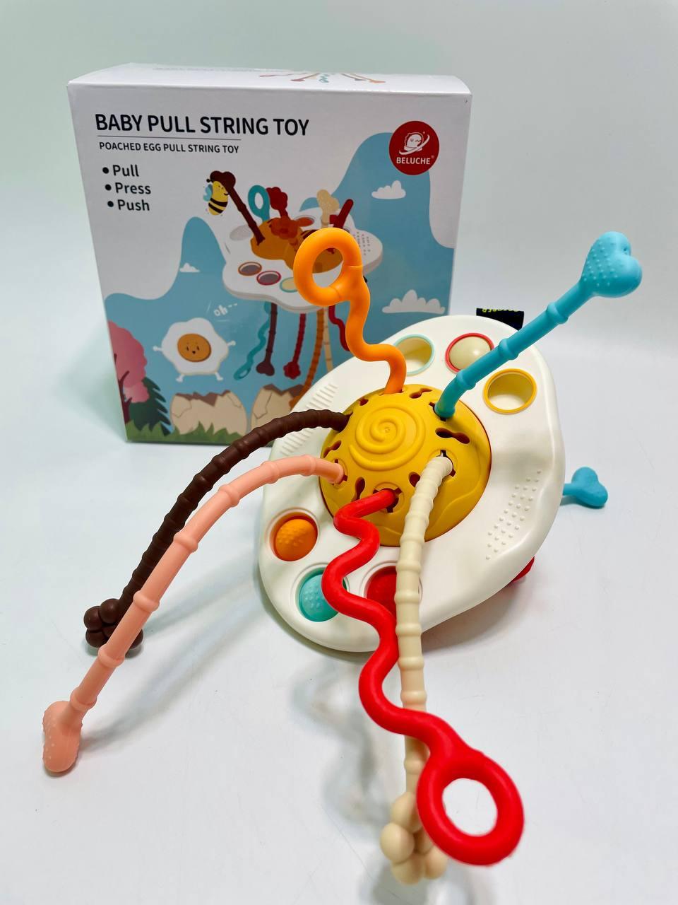 Погремушка LL 003 54 Яичко пальчиковая игра резиновые шнурочки в коробке