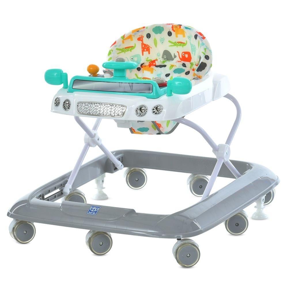 Ходунки-каталка детские музыкальные Bambi M 6061-11-4 из пластика с игровой панелью 71х62х58 см Серый (150-7-M 6061-11-4)