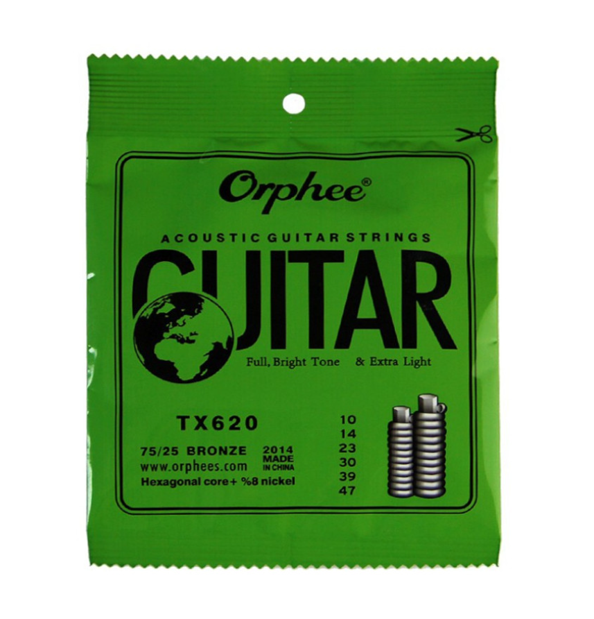 Струни для акустичної гітари Orphee TX620 75/25 Bronze 10-47 Extra Light (KG-12127)