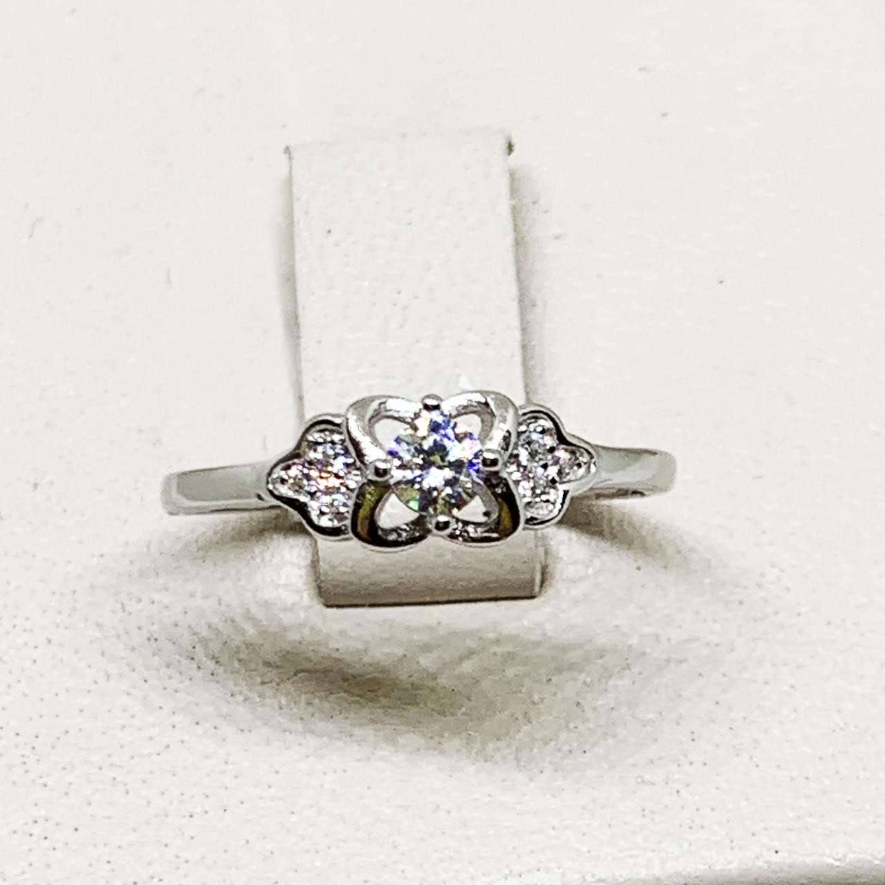 Кольцо серебряное с кубическим цирконием 1,24 г р. 16,5 (1715810824)