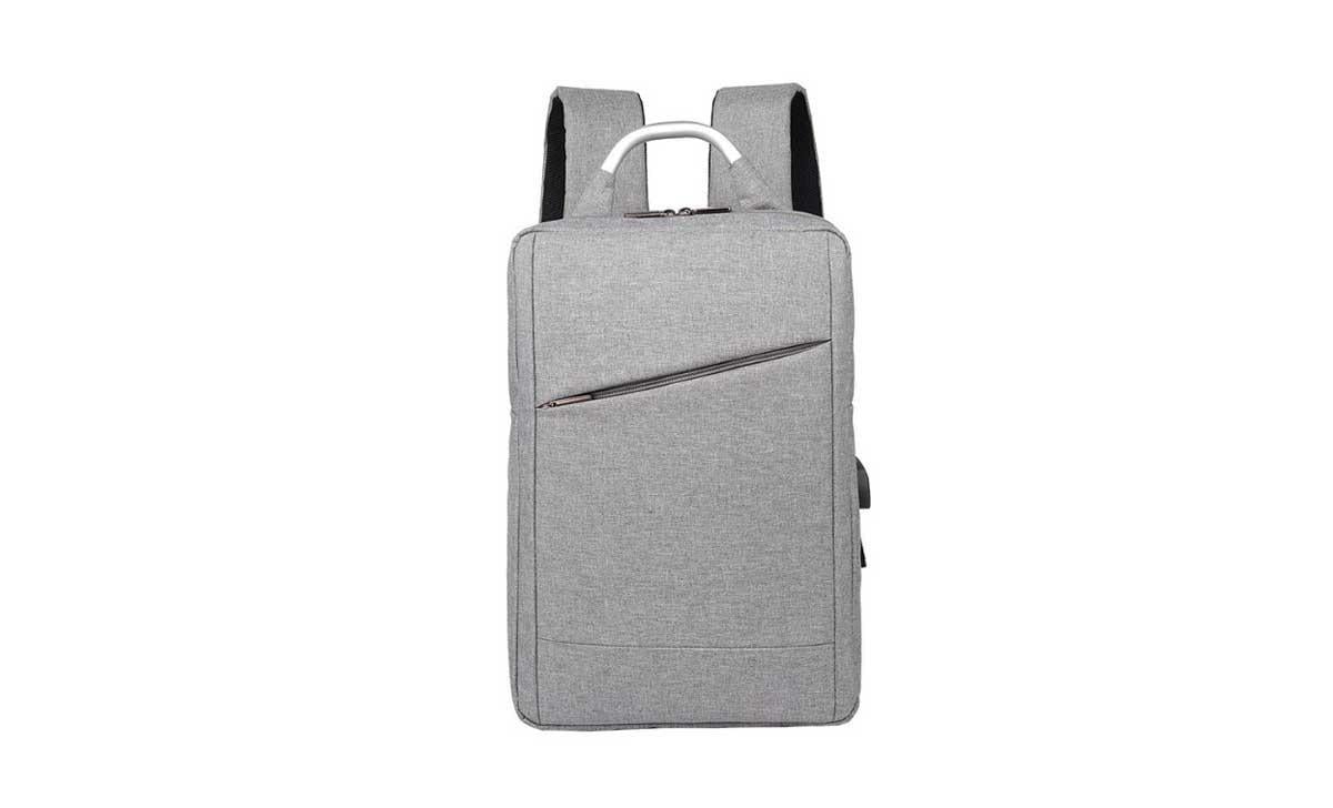 Міський рюкзак Sunroz City Light Backpack з USB виходом 39х27х13 см Сірий (SUN1600)
