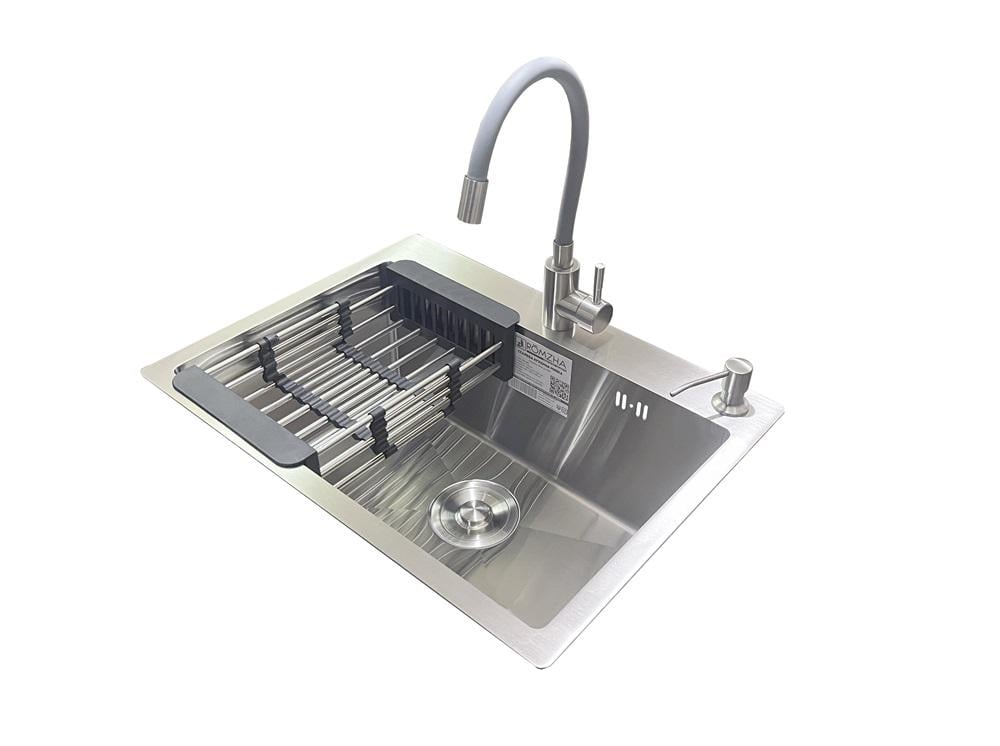 Мийка для кухні Romzha Arta U-550S C з змішувачем та дозатором (RO41578)