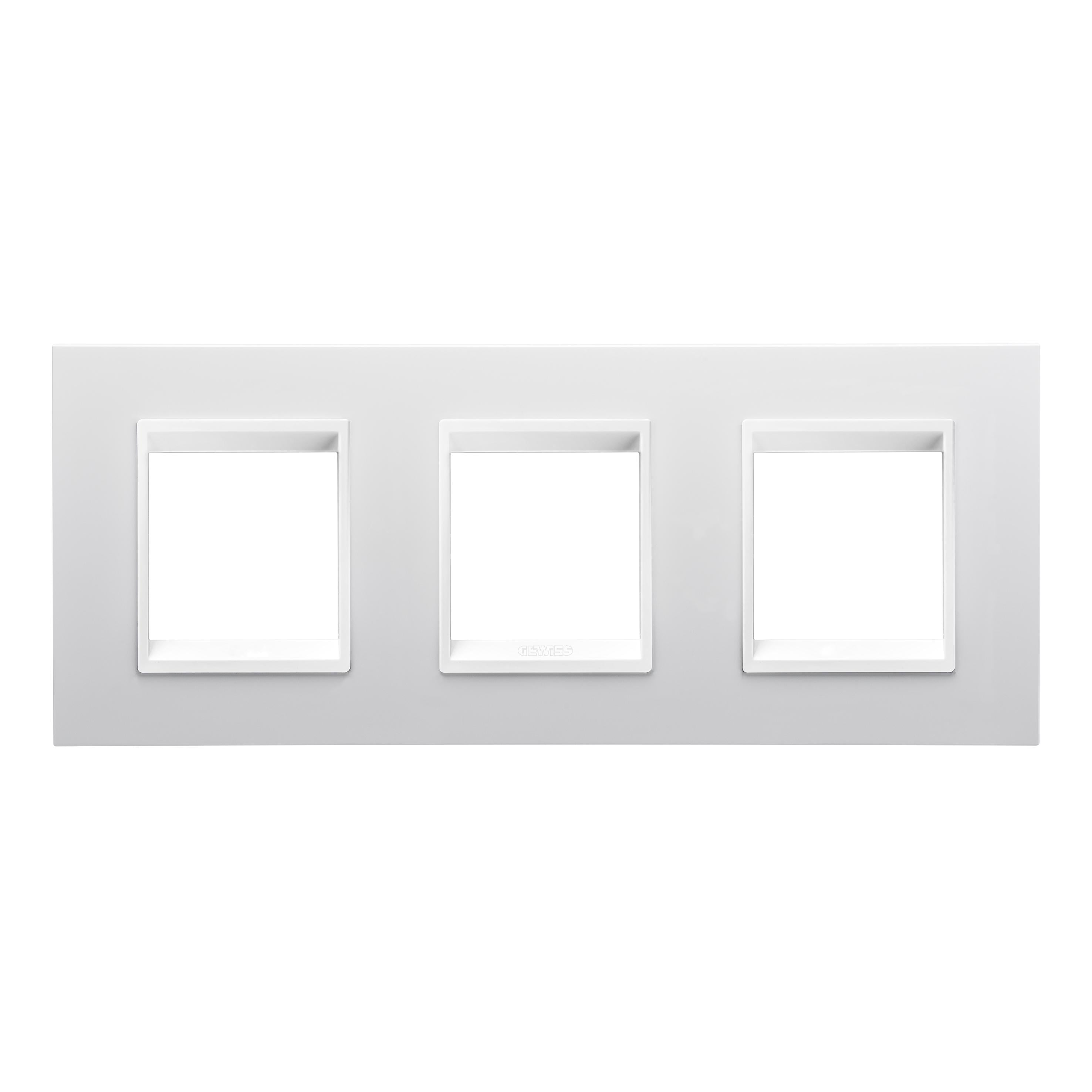 Рамка трехместная Gewiss Chorusmart LUX горизонтальная технополимер Белый (GW16226YB)