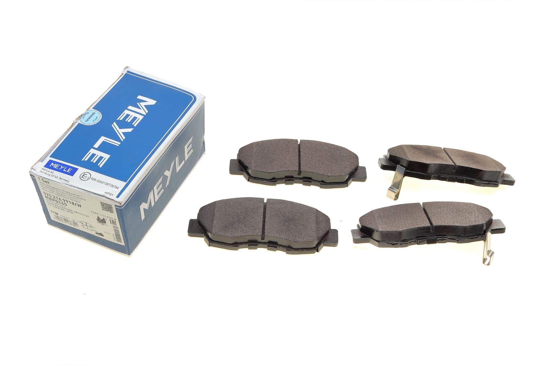 Колодки тормозные передние Meyle Honda Accord lV 89-94 Akebono (025 214 9918/W MEYLE)