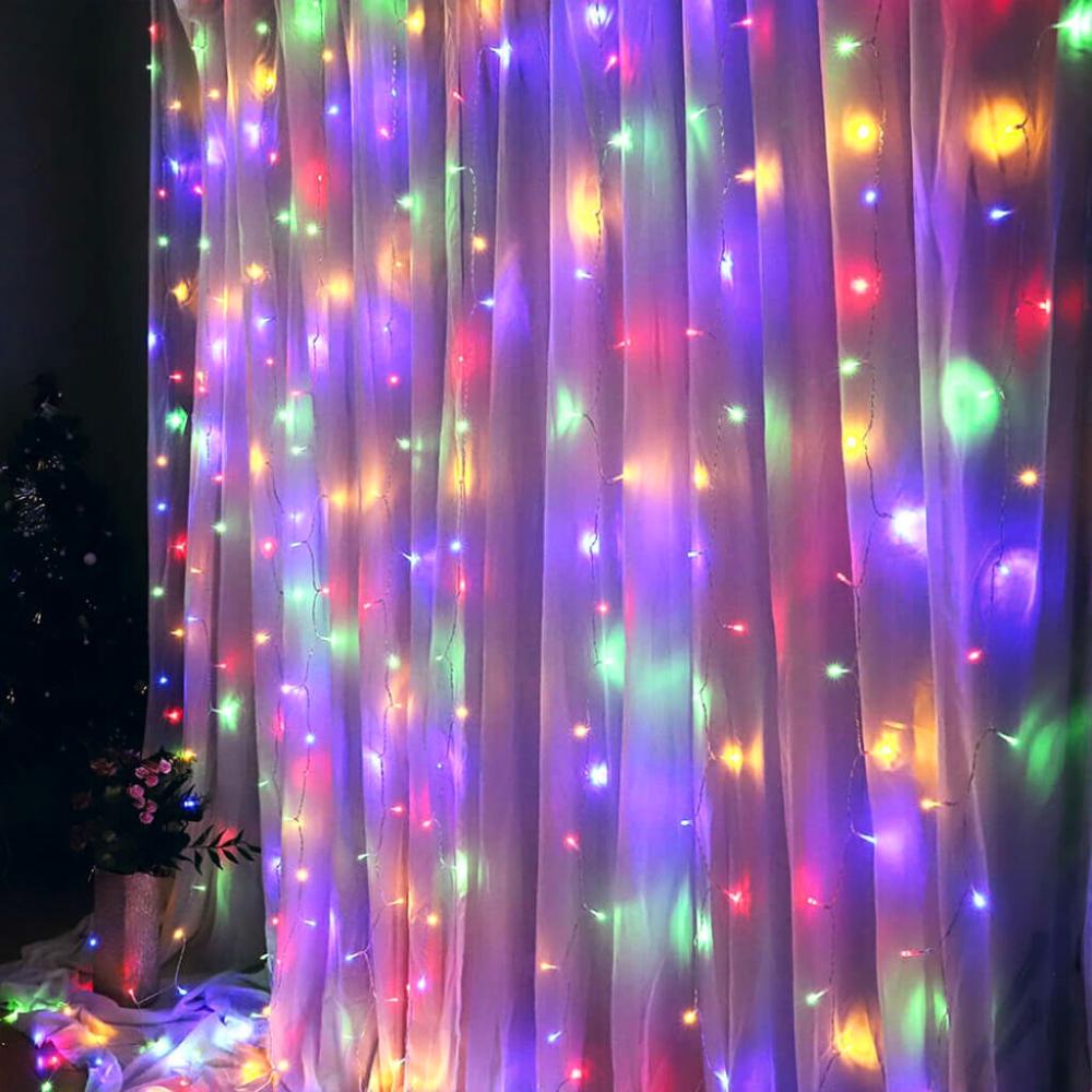 Гирлянда-штора USB 200LED 3х2 м Разноцветный (29909161)