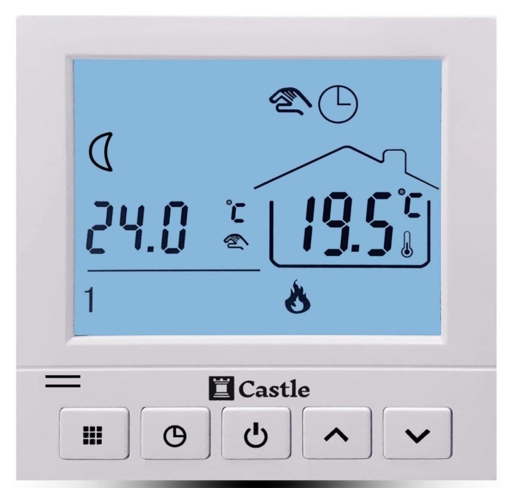Терморегулятор для котла Castle AC8078G Wi-Fi программируемый (1700) Терморегулятор для котла Castle AC8078G Wi-Fi программируемый (1700)