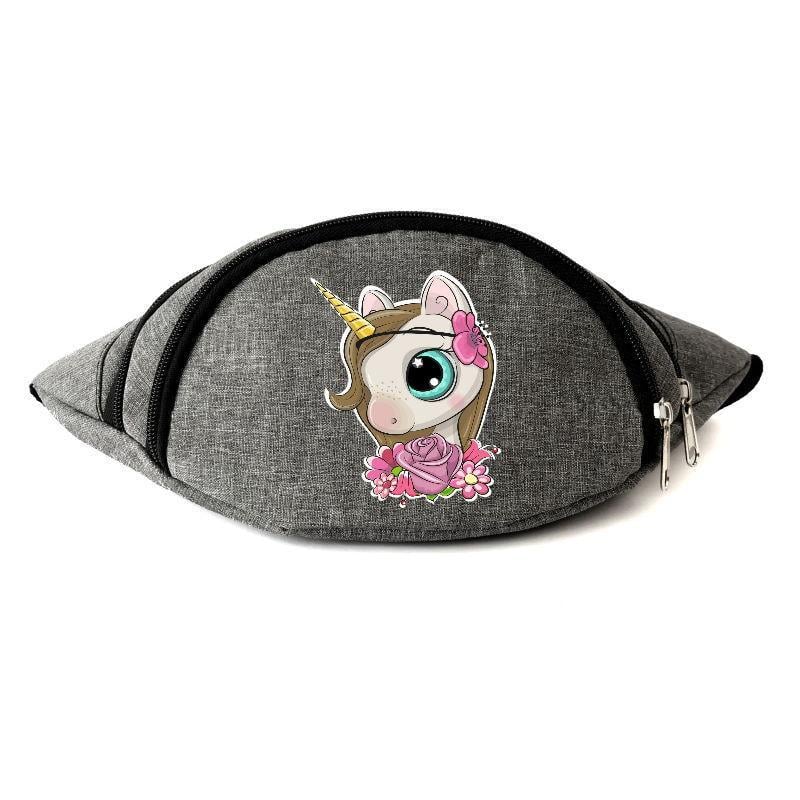 Поясная сумка-бананка Cappuchino toys Unicorn EDN 0041 Серый (1369989316)