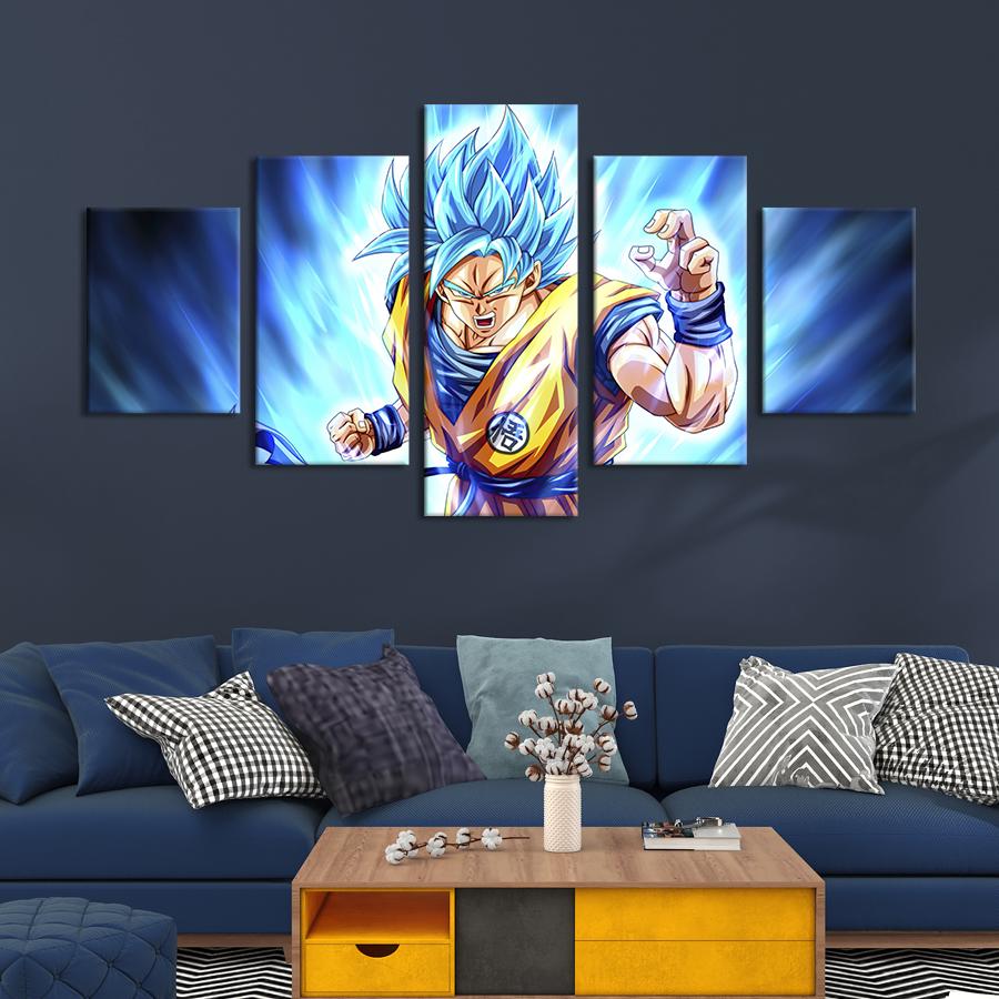 Модульная картина из 5 частей Goku Dragon Ball 187x94 см (708-52)