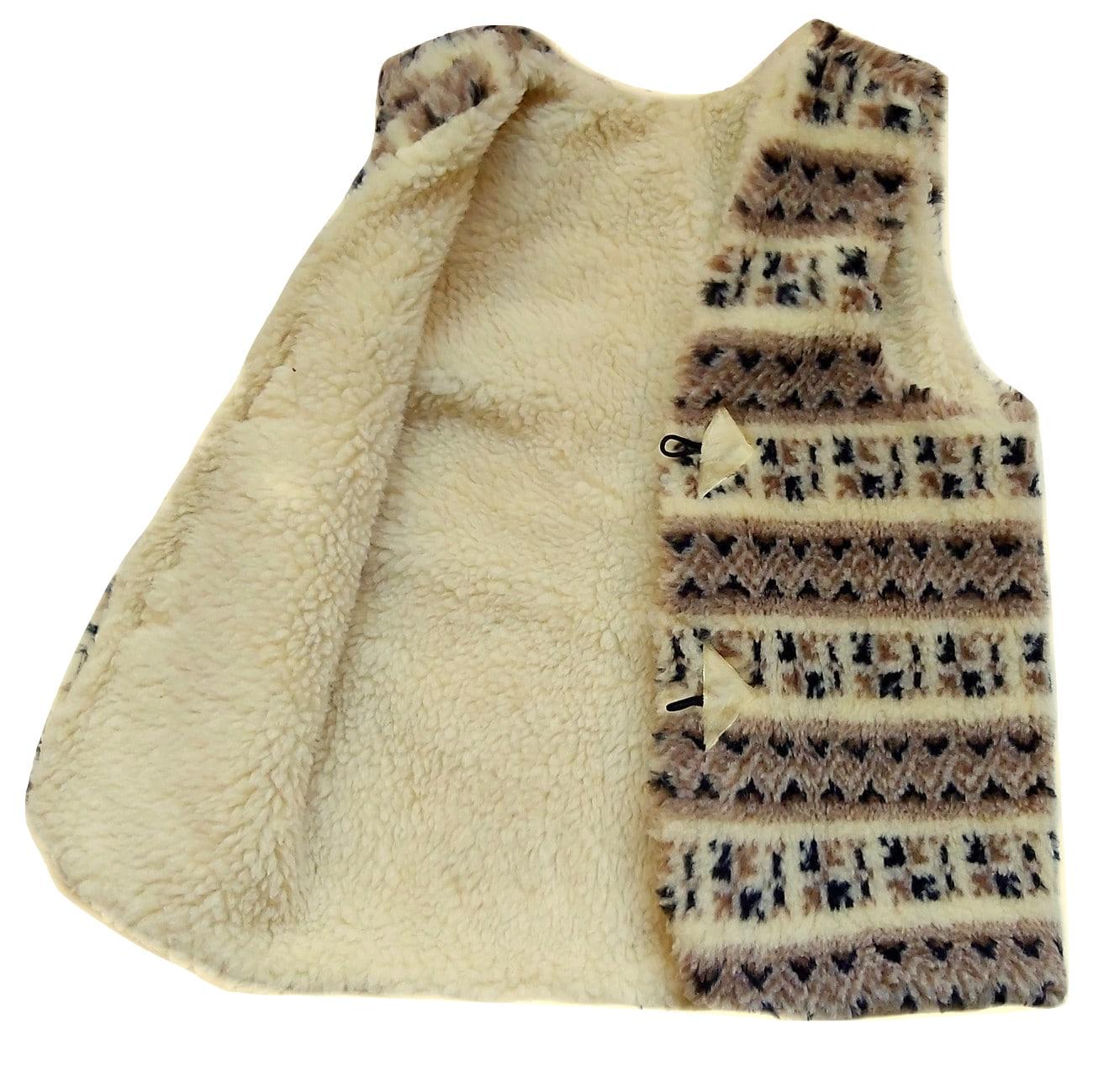 Жилетка из овчины эко-шерсть теплая Орнамент р. 48-50 (361) - фото 5