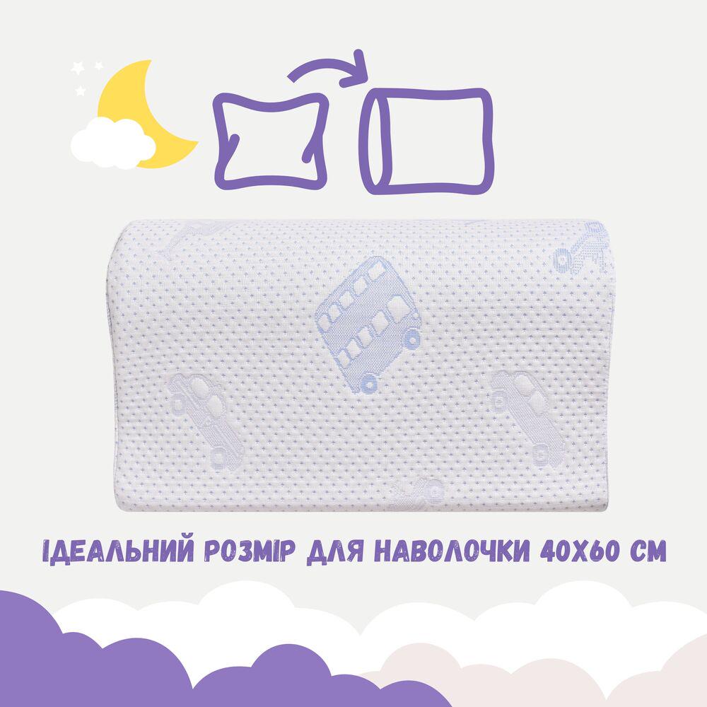 Подушка детская PAPAELLA MEMORY FOAM анатомическая ортопедическая 47х30х8х5 см (11789) - фото 6