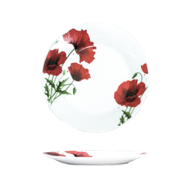 Тарелка Helios Мак новый 19 см Белый (HL4334) - фото 2 Тарелка Helios Мак новый 19 см Белый (HL4334) - фото 2