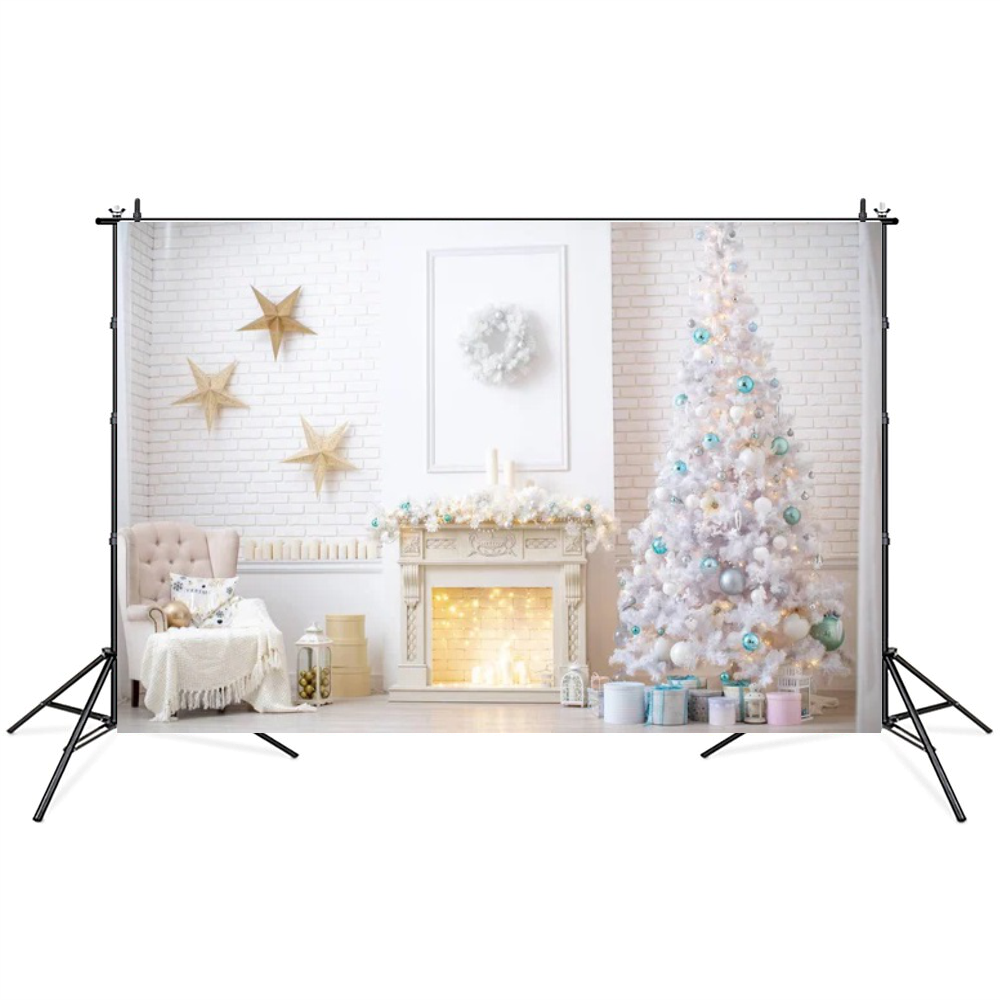 Фотофон виниловый текстурный Gipermag Christmas fireplace 250х150 см (7800)